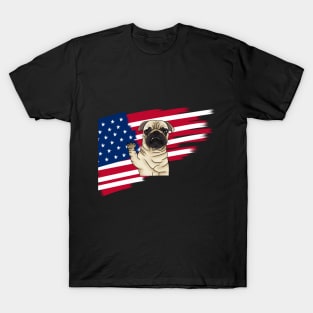 American dog flag independence day T-Shirt T-Shirt